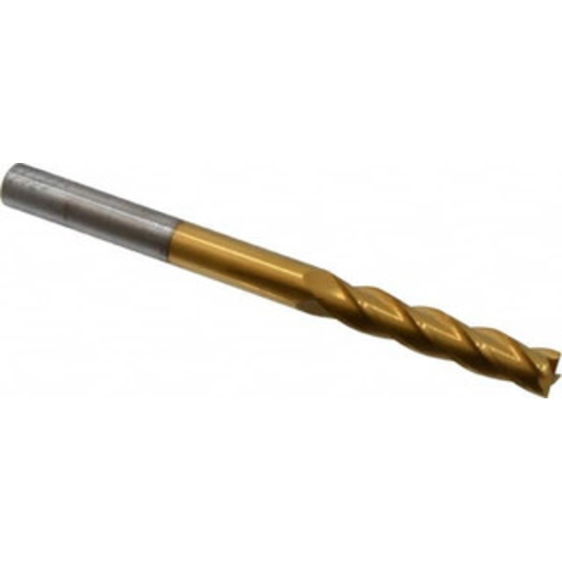 Hertel 5/16, 1-5/8 LOC, 5/16 Shank Diam, 4 OAL, 4 Flute, Solid Carbide Square End Mill Single End, TiN Finish, Spiral Flute, 30 Helix, Centercutting, Right Hand Cut 750559 – 88250451