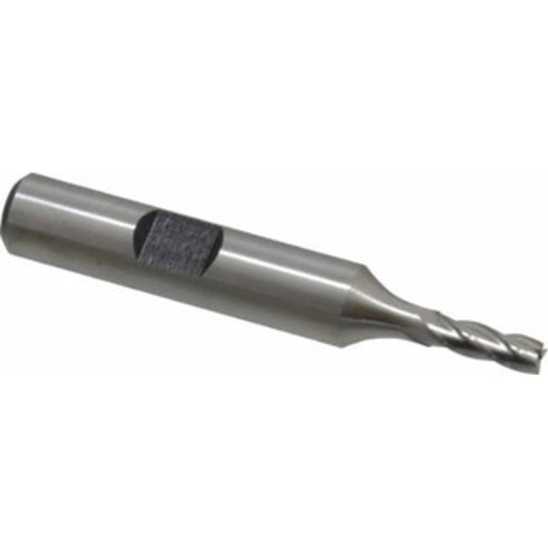 Hertel 5/32, 7/16 LOC, 3/8 Shank Diam, 2-3/8 OAL, 4 Flute, High Speed Steel Square End Mill Single End, Uncoated, Spiral Flute, 30 Helix, Right Hand Cut, Right Hand Flute E199913328 – 02477388