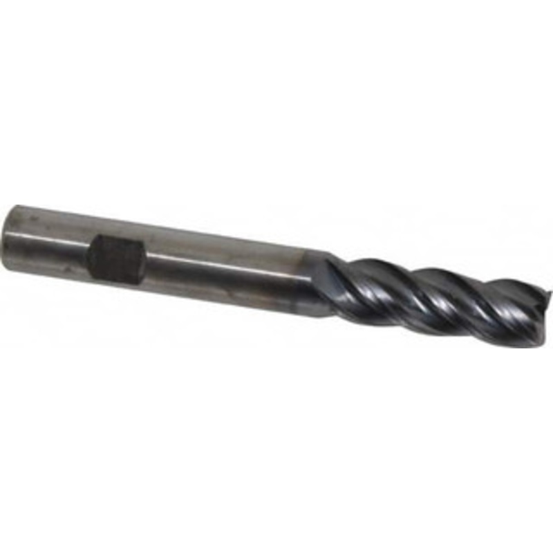 Kennametal 1/2, 1-1/2 LOC, 1/2 Shank Diam, 4 OAL, 4 Flute, Solid Carbide Square End Mill Single End, AlTiN Finish, Spiral Flute, 38 Helix, Centercutting, Right Hand Cut, Right Hand Flute, Series HPHV 4071919 – 71159495