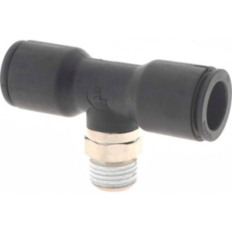 Legris 12mm OD, 1/4 BSPT, Nylon/Nickel Plated Brass Push-to-Connect Male Branch Tee 290 Max psi 3108 12 13 – 48682330