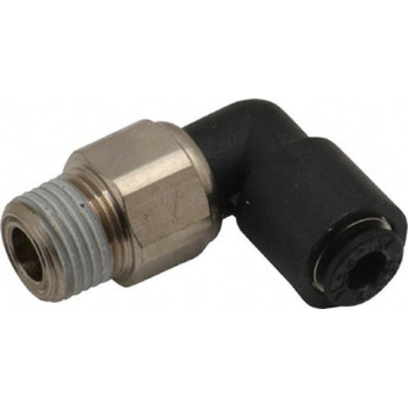 Legris 5/32 Outside Diam, 1/8 NPT, Nylon Push-to-Connect Tube Male Swivel Elbow 290 Max psi, Tube to Male NPT Connection, Buna Nitrile O-Ring 3159 04 11 – 82816281