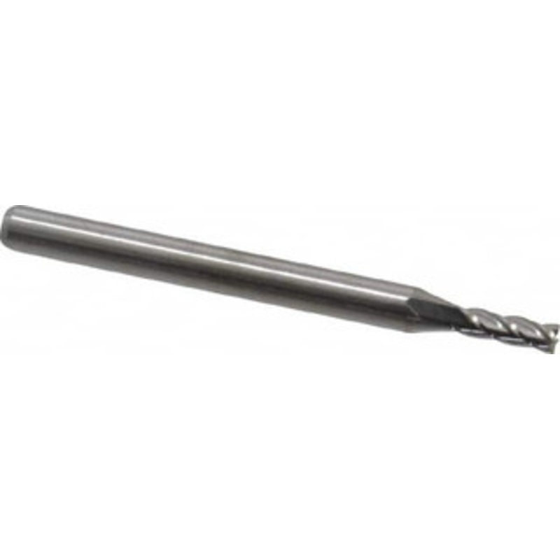 M.A. Ford 0.08, 0.24 LOC, 1/8 Shank Diam, 1-1/2 OAL, 4 Flute, Solid Carbide Square End Mill Single End, Uncoated, Spiral Flute, 30 Helix, Centercutting, Right Hand Cut, Right Hand Flute, Series 111 11108000 – 76568930