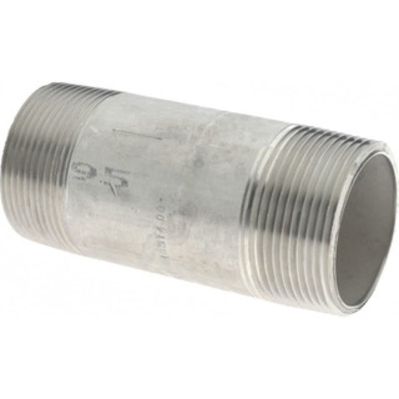 Merit Brass 1-1/2 x 4 304/304L Stainless Steel Pipe Nipple Welded, Threaded, Schedule 40 4024-400 – 36904050