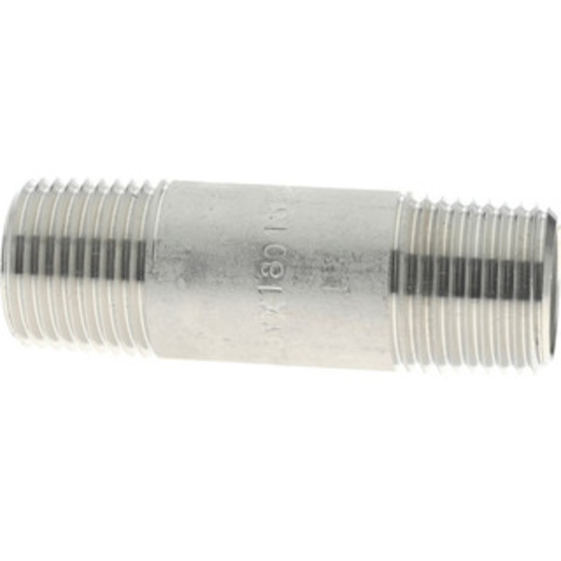 Merit Brass 1/2 x 2.5 304/304L Stainless Steel Pipe Nipple Welded, Threaded, Schedule 40 4008-250 – 36903490
