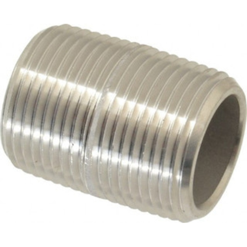 Merit Brass 3/4 x 1.375 304/304L Stainless Steel Pipe Nipple Seamless, Threaded, Schedule 80 4512-001 – 74618331