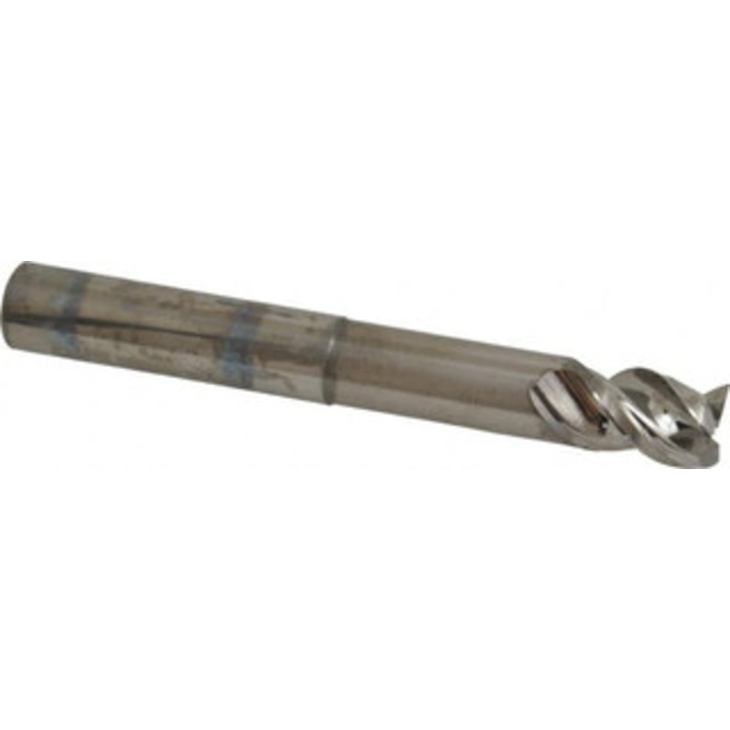 Niagara Cutter 1/2, 5/8 LOC, 1/2 Shank Diam, 4 OAL, 3 Flute, Solid Carbide Square End Mill Single End, Uncoated, Spiral Flute, 45 Helix, Centercutting, Right Hand Cut, Right Hand Flute, Series AN345 17000018 – 08520447