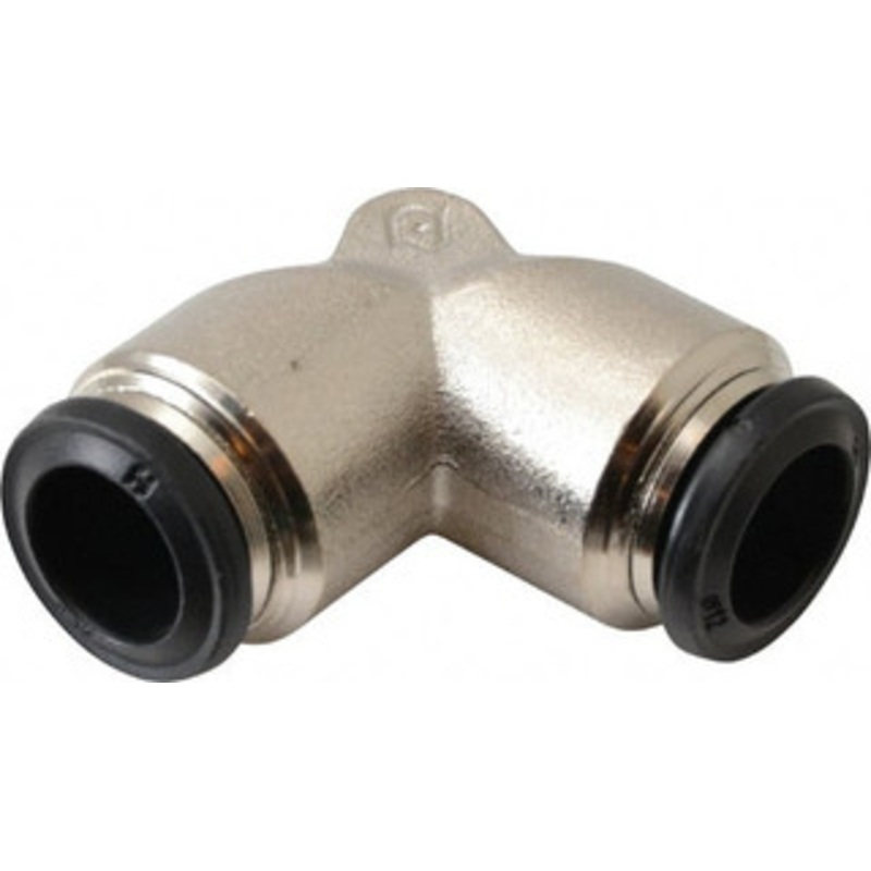 Aignep USA 12mm Outside Diam, Nickel Plated Brass Push-to-Connect Tube Union Elbow 250 Max psi, Tube to Tube Connection, Buna O-Ring 50130N-12 – 63286157