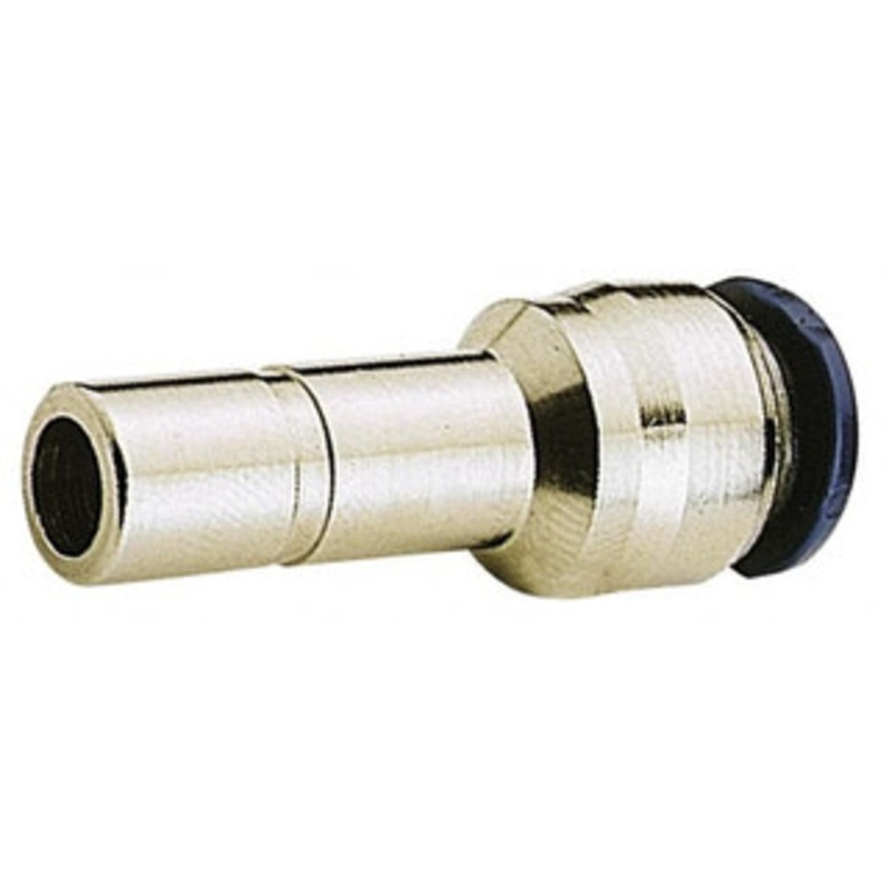 Aignep USA 3/8 Outside Diam, Nickel Plated Brass Push-to-Connect Straight Reducer 250 Max psi, Tube to Stem Connection, Buna O-Ring 88700-08-06 – 82916792