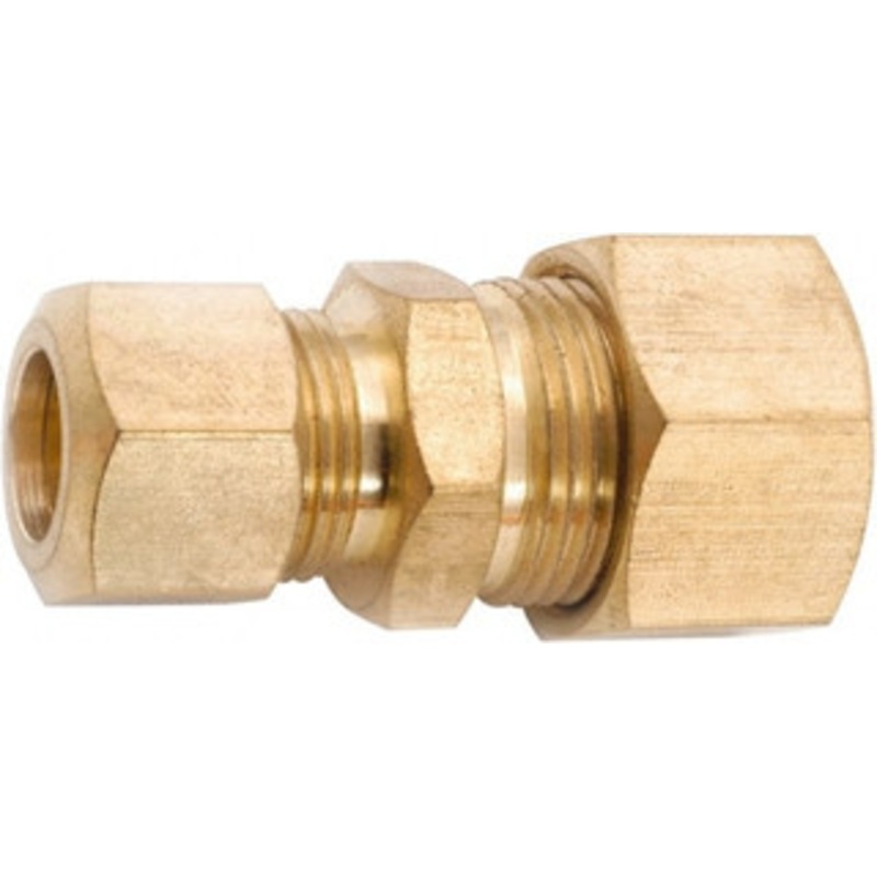 Anderson Metals 1/4 x 1/8 Tube OD Brass Compression Tube Union Comp x Comp Ends, 400 Max psi 750082-0402 – 55508519