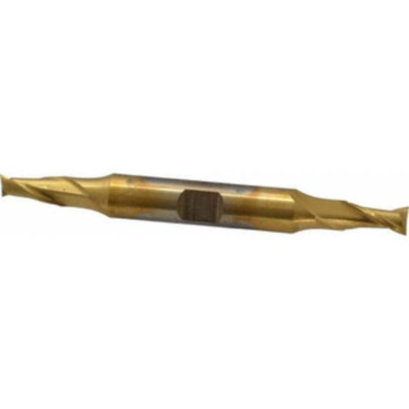 Cleveland 1/4, 1/2 LOC, 3/8 Shank Diam, 3-3/8 OAL, 2 Flute, Cobalt Square End Mill Double End, TiN Finish, Spiral Flute, 30 Helix, Centercutting, Right Hand Cut, Right Hand Flute, Series HDC-2 C32855 – 87426367
