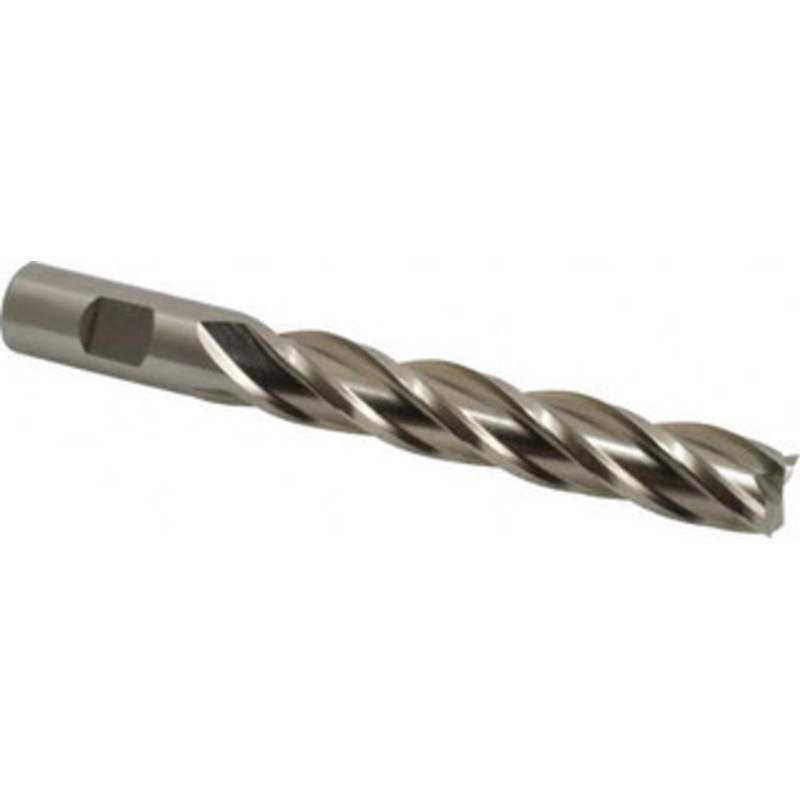 Cleveland 3/4, 4 LOC, 3/4 Shank Diam, 6-1/4 OAL, 4 Flute, High Speed Steel Square End Mill Single End, Uncoated, Spiral Flute, 30 Helix, Centercutting, Right Hand Cut, Right Hand Flute, Series HG-4C C41396 – 87417176