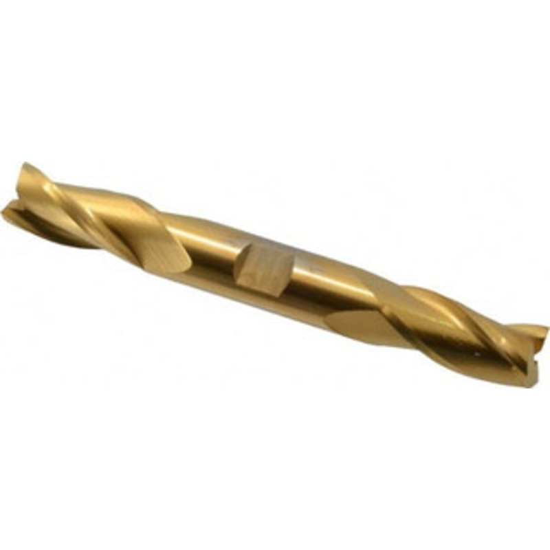 Cleveland 5/8, 1-3/8 LOC, 5/8 Shank Diam, 5 OAL, 3 Flute, High Speed Steel Square End Mill Double End, TiN Finish, Spiral Flute, 30 Helix, Centercutting, Right Hand Cut, Right Hand Flute, Series HD-3 C39610 – 87414918