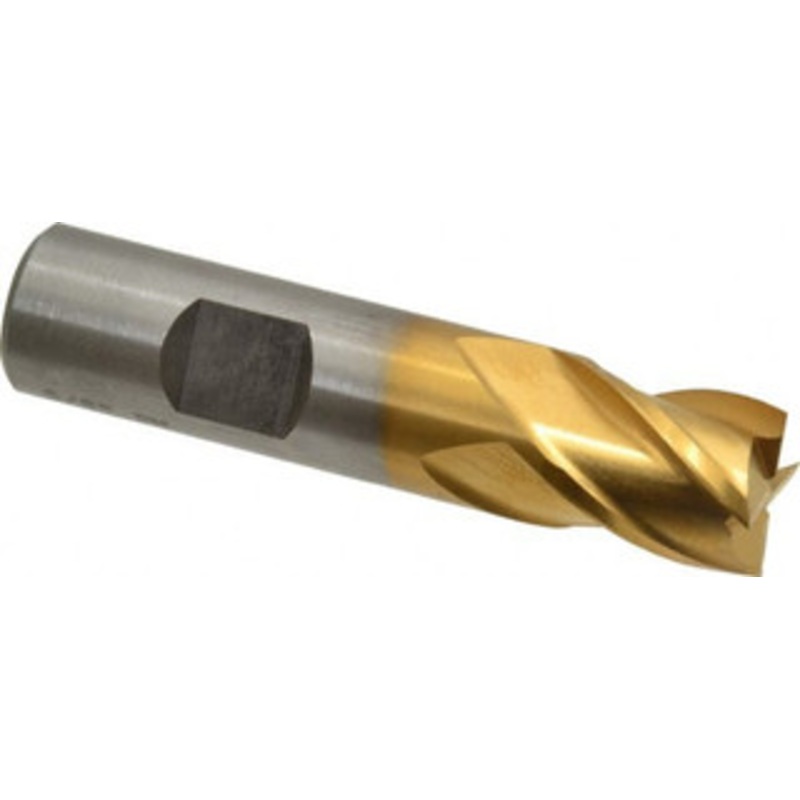 Cleveland 5/8, 5/8 LOC, 5/8 Shank Diam, 2-3/4 OAL, 4 Flute, Powdered Metal Square End Mill Single End, TiN Finish, Spiral Flute, 37 Helix, Centercutting, Right Hand Cut, Right Hand Flute, Series PM-4 C31931 – 87442356