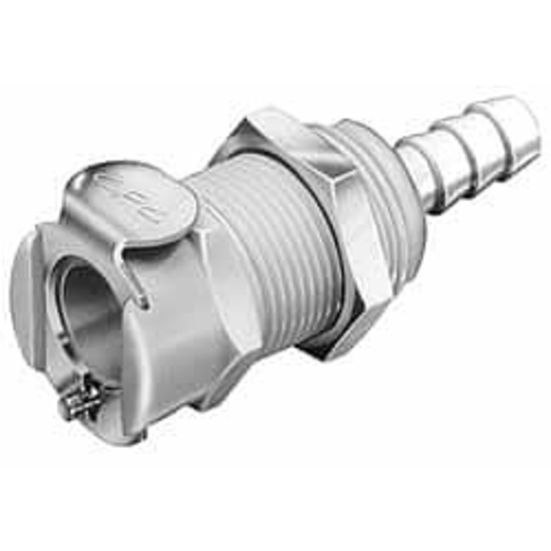 CPC Colder Products 1/8 Nominal Flow, 1/16 ID, Female, Panel Mount Hose Barb-Female Socket 120 Max psi, 32 to 160F, Polypropylene Coupling, EPDM O-Ring PMCD160112NA – 48731061
