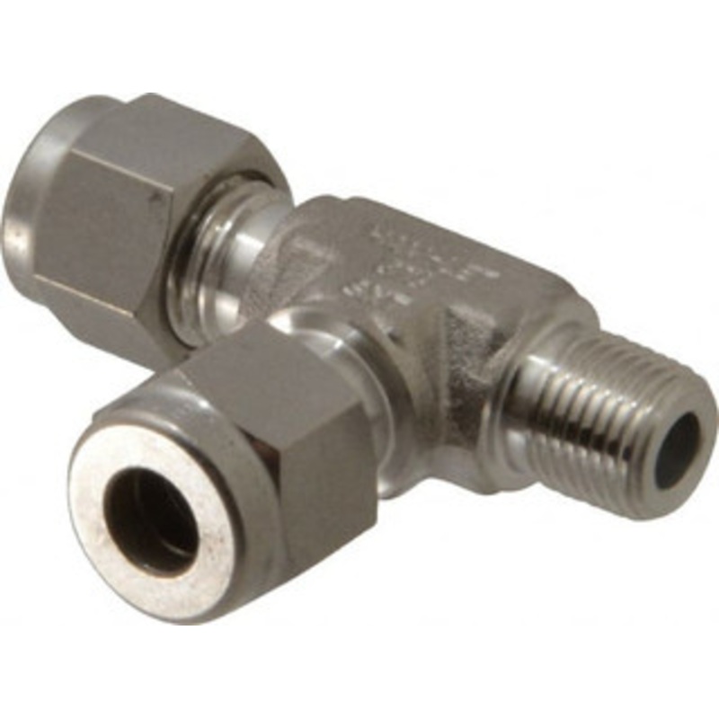 Ham-Let 1/4 Tube OD x 1/8 MPT Stainless Steel Compression Tube Male Run Tee Comp x MNPT x Comp Ends 3002302 – 87955530