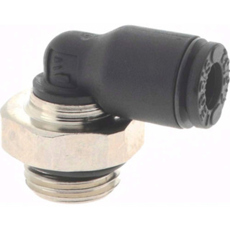 Legris 4mm OD, 1/8 BSPP, Nylon/Nickel Plated Brass Push-to-Connect Male Elbow 290 Max psi 3199 04 10 – 48684310