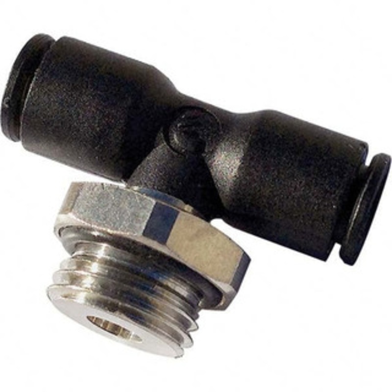 Legris Plastic Push-To-Connect Tube Fittings, Type: Male Branch Tee, Tube Outside Diameter (mm): 8, Maximum Working Pressure (psi): 290.00, Glass Reinforced Nylon/Nickel Plated Brass, Thread Size: 0.375, Thread Type: BSPP 3198 08 17 – 20100590
