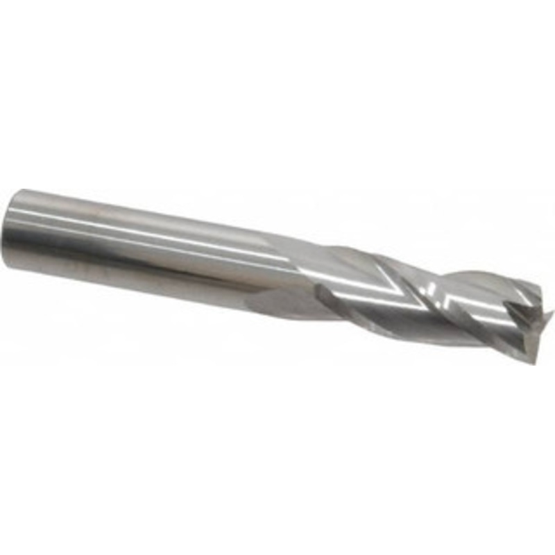 M.A. Ford 3/8 Diam, 1 LOC, 3/8 Shank Diam, 2-1/2 OAL, 3 Flute Solid Carbide Square End Mill Single End, Uncoated, Spiral Flute, 30 Helix Angle, Centercutting, Right Hand Cut, Right Hand Flute, Regular Length 11637500 – 01674100