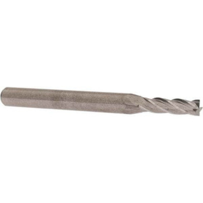 M.A. Ford 9/64, 1/2 LOC, 3/16 Shank Diam, 2 OAL, 4 Flute, Solid Carbide Square End Mill Single End, Uncoated, Spiral Flute, 30 Helix, Centercutting, Right Hand Cut, Right Hand Flute, Series 111 11114060 – 01674449