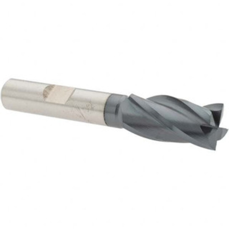 Melin Tool 1/2, 1 LOC, 3/8 Shank Diam, 2-11/16 OAL, 4 Flute, Cobalt Square End Mill Single End, AlTiN Finish, Spiral Flute, 30 Helix, Centercutting, Right Hand Cut, Right Hand Flute 51470 – 57792871