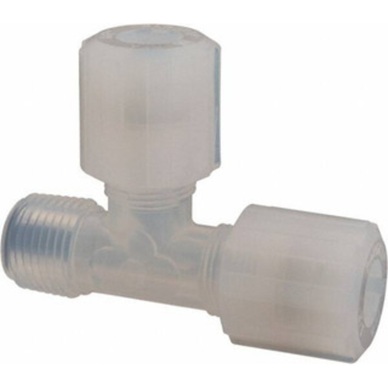 NewAge Industries 1/2 Tube OD, PFA PTFE Plastic Compression Tube Male Run Tee 1/2 NPT Pipe, 500F Max, 1/2 Thread 5325936 – 48599328
