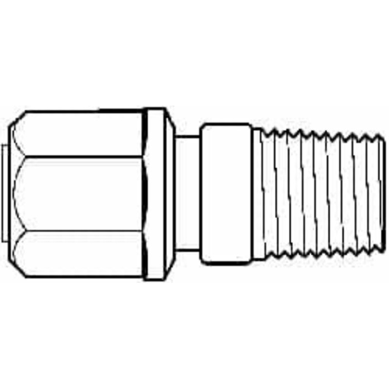 NewAge Industries 3/8 Tube OD, PFA PTFE Plastic Compression Tube Male Connector 1/8 NPT Pipe, 500F Max, 1/8 Thread 5320812 – 48595789