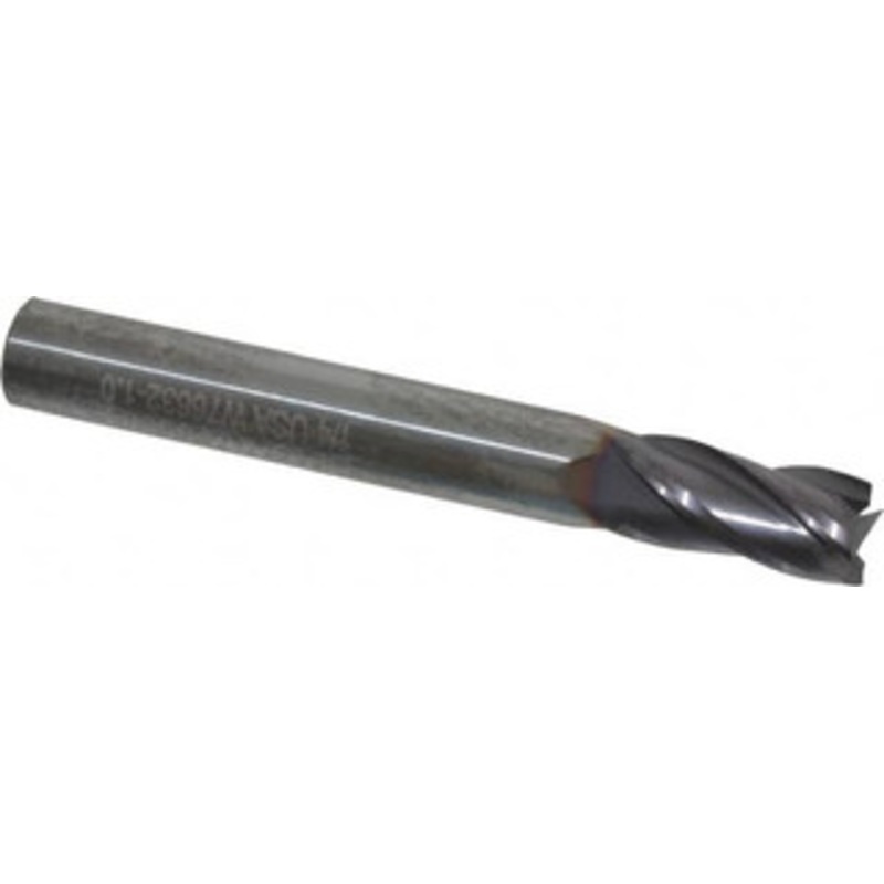 Niagara Cutter 1/4, 1/2 LOC, 1/4 Shank Diam, 2 OAL, 4 Flute, Solid Carbide Square End Mill Single End, TiAlN Finish, Spiral Flute, 30 Helix, Centercutting, Right Hand Cut, Right Hand Flute, Series C430 17005475 – 36703668