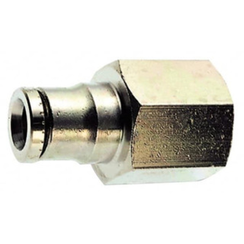 Norgren 10mm Outside Diam, 3/8 BSPP, Nickel Plated Brass Push-to-Connect Tube Female Connector 260 Max psi, Tube to Female BSPP Connection, Nitrile O-Ring 102261038 – 08037012