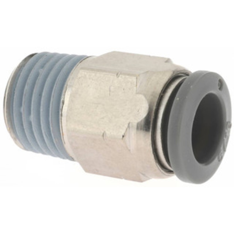 Norgren 5/16 Tube OD, 1/4 NPTF Brass Push-to-Connect Tube Male Connector Tube to Male NPT Connection, 150 Max psi, Nitrile O-Ring, 0 to 175F Working Temp C24250528 – 00348953