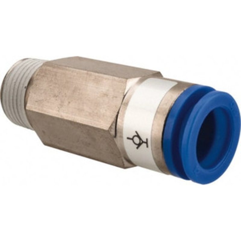 SMC Pneumatics 12mm OD, R(PT) 3/8 Thread, Brass/Polybutylene Push-to-Connect Male Connector 145 Max psi KCH12-03S – 09042243