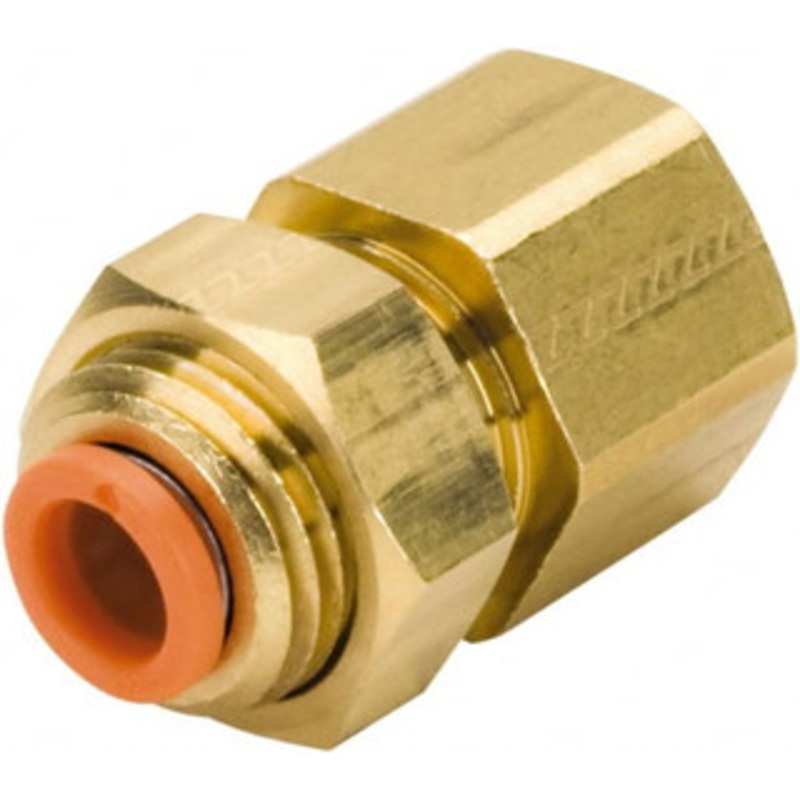 SMC Pneumatics 3/8 OD, 3/8 NPT, Brass/Polybutylene Push-to-Connect Female Bulkhead 145 Max psi KQ2E11-36A – 51433886