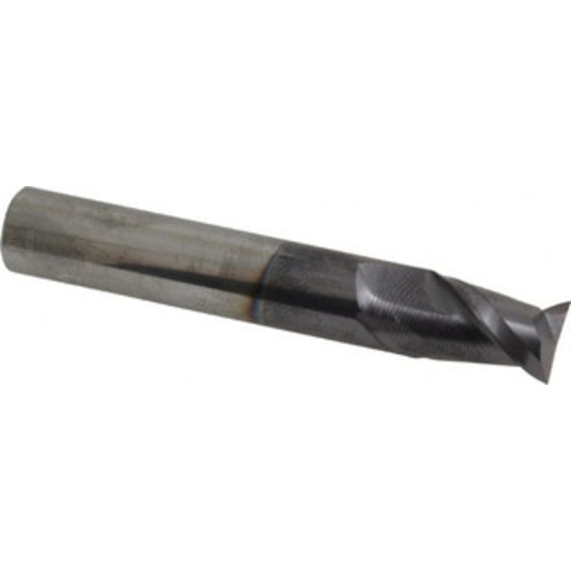 Accupro 12mm, 16mm LOC, 12mm Shank Diam, 76mm OAL, 2 Flute, Solid Carbide Square End Mill Single End, AlTiN Finish, Spiral Flute, 40 Helix, Centercutting, Right Hand Cut, Right Hand Flute 12181691 – 76490861