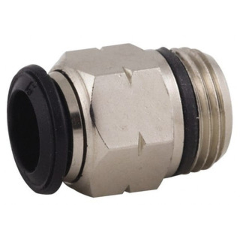 Aignep USA 12mm Outside Diam, 1/2 Universal, Nickel Plated Brass Push-to-Connect Tube Male Connector 250 Max psi, Tube to Universal Thread Connection, Buna O-Ring 50000N-12-1/2 – 80028392