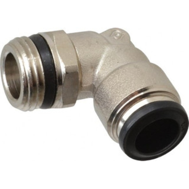 Aignep USA 12mm Outside Diam, 1/2 Universal, Nickel Plated Brass Push-to-Connect Tube Male Swivel Elbow 250 Max psi, Tube to Universal Thread Connection, Buna O-Ring 50110N-12-1/2 – 09564899