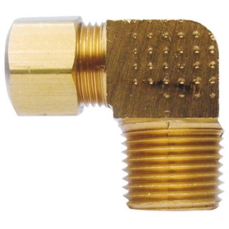 CerroBrass 5/8 Tube OD x 3/8 Thread Brass Compression Tube Male Elbow Comp x MNPT Ends P-69A-10C – 36983831