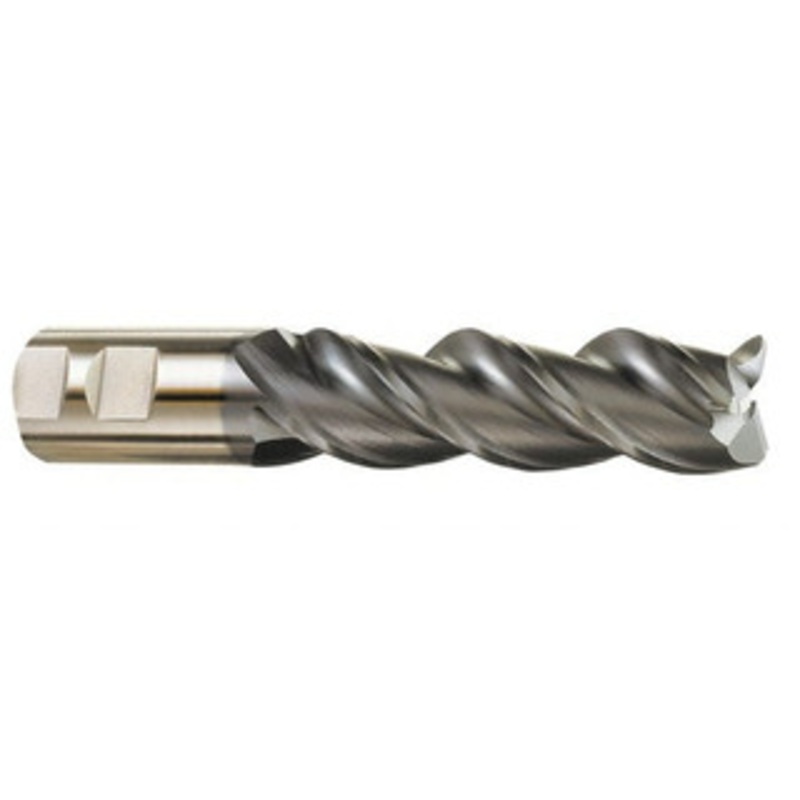 Cleveland 1, 2 LOC, 1 Shank Diam, 4-1/2 OAL, 3 Flute, Powdered Metal Square End Mill Single End, Uncoated, Spiral Flute, 42 Helix, Centercutting, Right Hand Cut, Right Hand Flute, Series PM-539R C40355 – 40015711