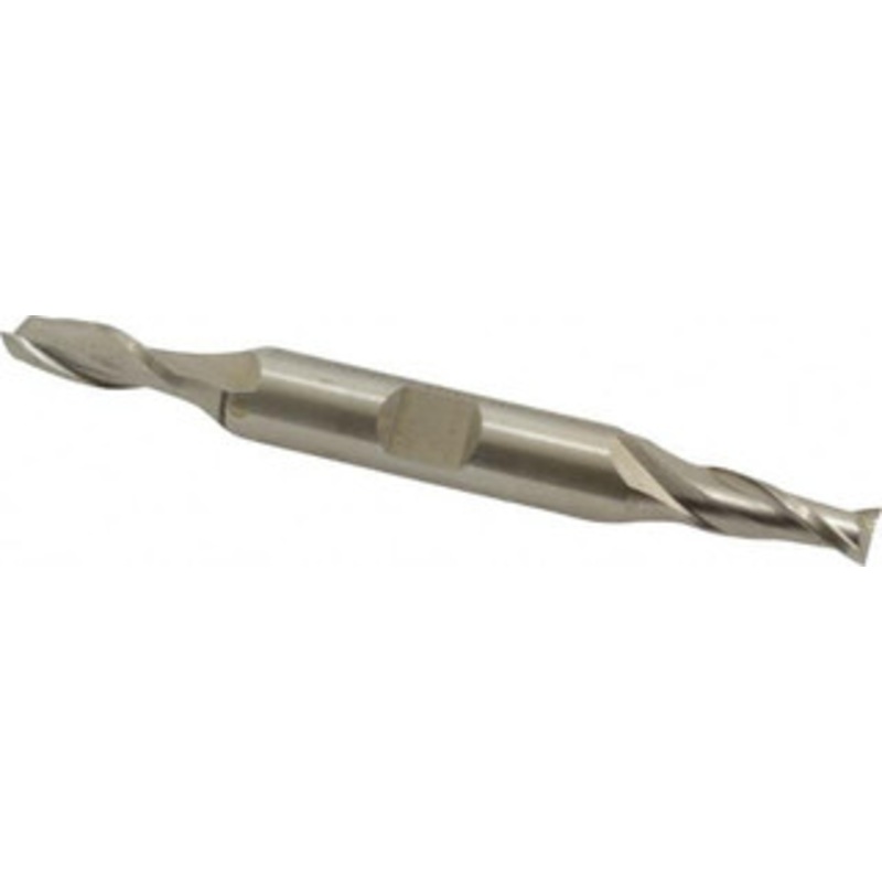 Cleveland 1/4, 1/2 LOC, 3/8 Shank Diam, 3-3/8 OAL, 2 Flute, Cobalt Square End Mill Double End, Uncoated, Spiral Flute, 30 Helix, Centercutting, Right Hand Cut, Right Hand Flute, Series HDC-2 C52155 – 87421210