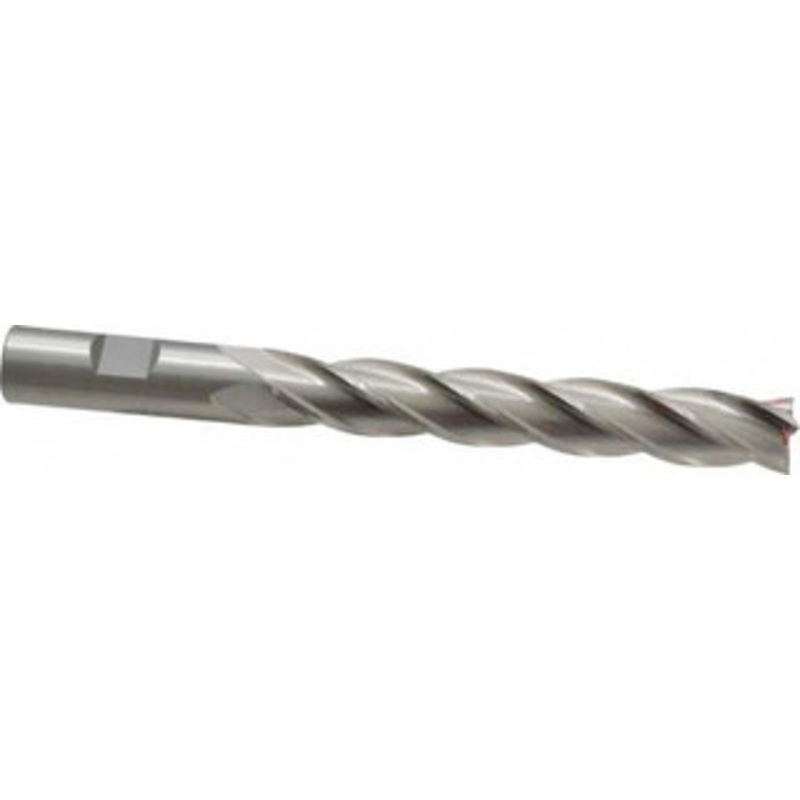 Cleveland 5/8, 4 LOC, 5/8 Shank Diam, 6-1/8 OAL, 4 Flute, High Speed Steel Square End Mill Single End, Uncoated, Spiral Flute, 30 Helix, Centercutting, Right Hand Cut, Right Hand Flute, Series HG-4C C41393 – 87417150