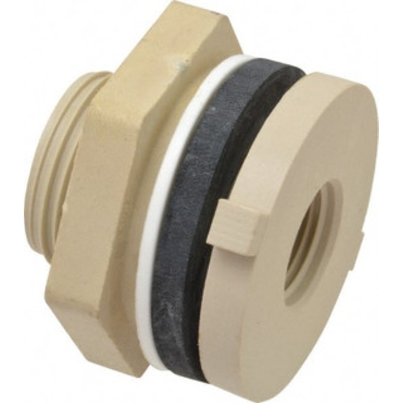 Green Leaf 1/2 Nylon Threaded Tube Bulkhead Fitting 0.753 ID, 75 Max Working psi TF 12 NB – 48605539