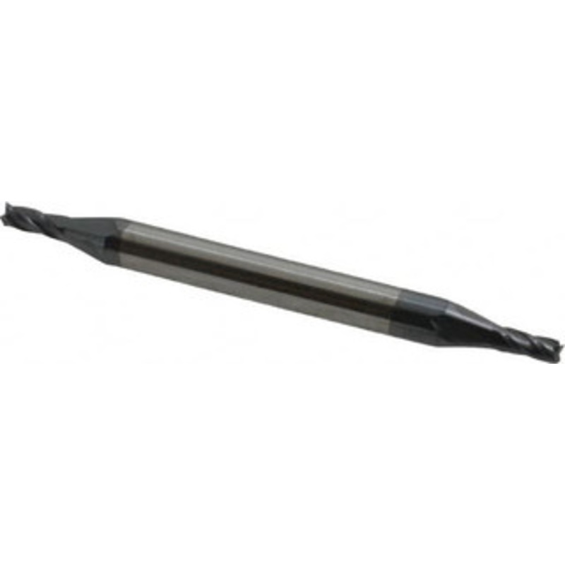 Hertel 1/16, 1/8 LOC, 1/8 Shank Diam, 1-1/2 OAL, 4 Flute, Solid Carbide Square End Mill Double End, AlTiN Finish, 30 Helix, Centercutting, Right Hand Cut 750372 – 59910745