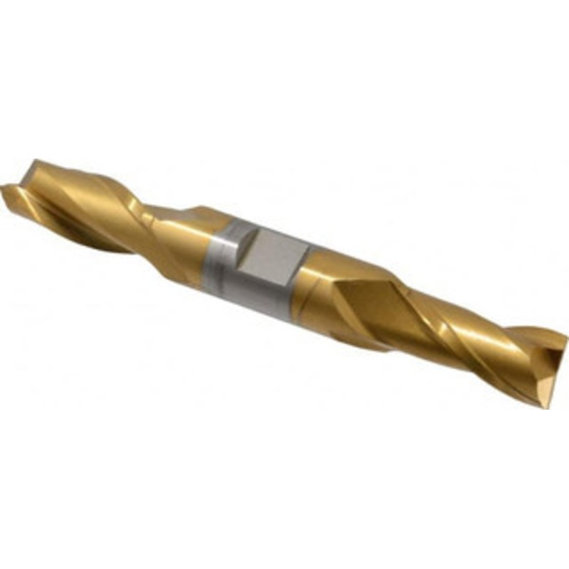 Hertel 9/16, 1-1/8 LOC, 5/8 Shank Diam, 4-1/2 OAL, 2 Flute, Cobalt Square End Mill Double End, TiN Finish, Spiral Flute, 30 Helix, Centercutting, Right Hand Cut, Right Hand Flute E4050036 – 87150926