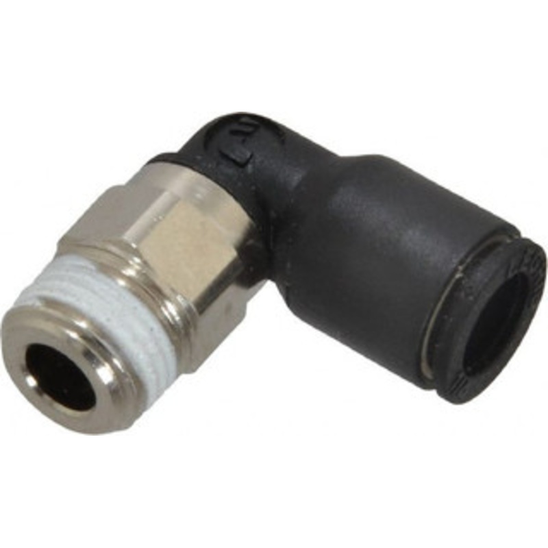 Legris 1/4 Outside Diam, 1/8 BSPT, Nylon Push-to-Connect Tube Male Elbow 290 Max psi, Tube to Male BSPT Connection, Buna Nitrile O-Ring 3109 56 10 – 86767720