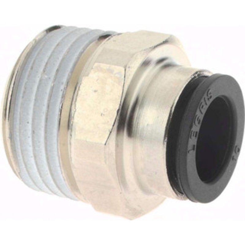Legris 10mm Outside Diam, 1/2 BSPT, Nickel Plated Brass Push-to-Connect Tube Male Connector 290 Max psi 3175 10 21 – 48684153