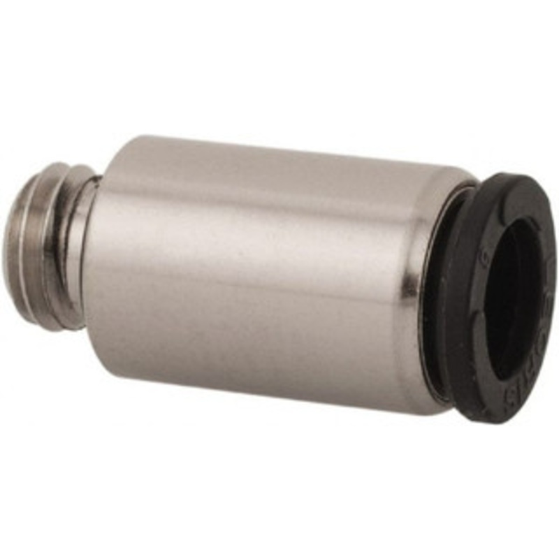 Legris 6mm Outside Diam, M5x0.8 Metric, Nickel Plated Brass Push-to-Connect Male Connector with Internal Hex 290 Max psi, Tube to Metric Thread Connection, Nitrile O-Ring 3181 06 19 – 56194343