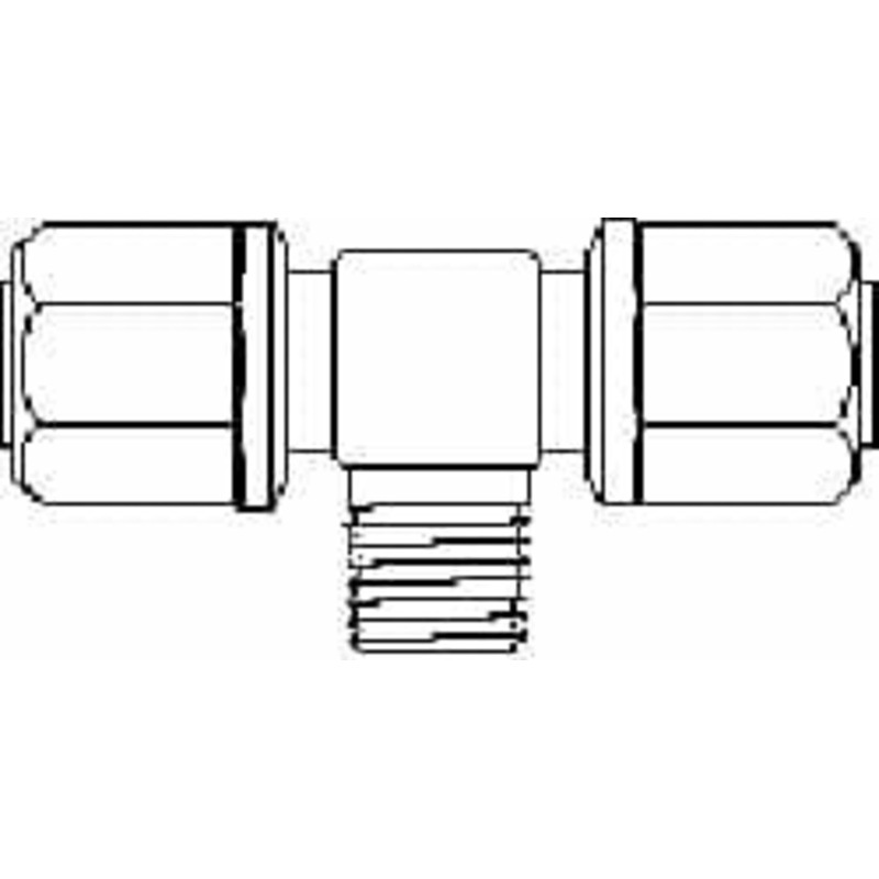 NewAge Industries 3/4 Tube OD, PFA PTFE Plastic Compression Tube Male Branch Tee 3/4 NPT Pipe, 500F Max, 3/4 Thread 5324956 – 48598841