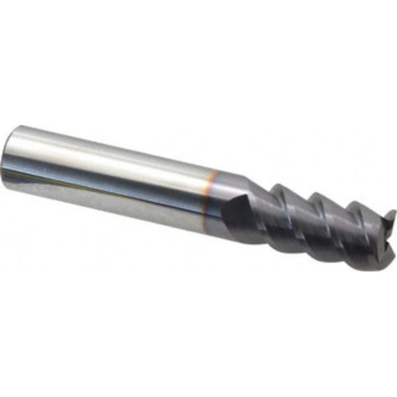 Niagara Cutter 1/2, 1 LOC, 1/2 Shank Diam, 3 OAL, 3 Flute, Solid Carbide Square End Mill Single End, TiAlN Finish, 60 Helix, Centercutting, Right Hand Cut, Series C360 17006175 – 36719268