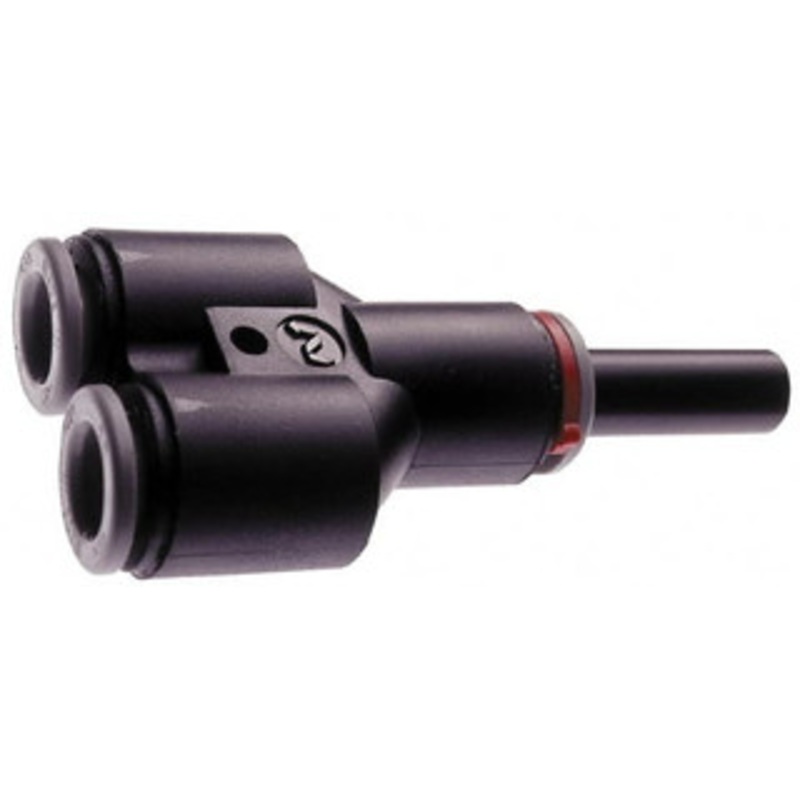 Norgren 5/32 Tube OD, Brass Push-to-Connect Tube Y Stem Connector Tube to Stem Connection, 150 Max psi, Nitrile O-Ring, 0 to 175F Working Temp C20840202 – 00348656