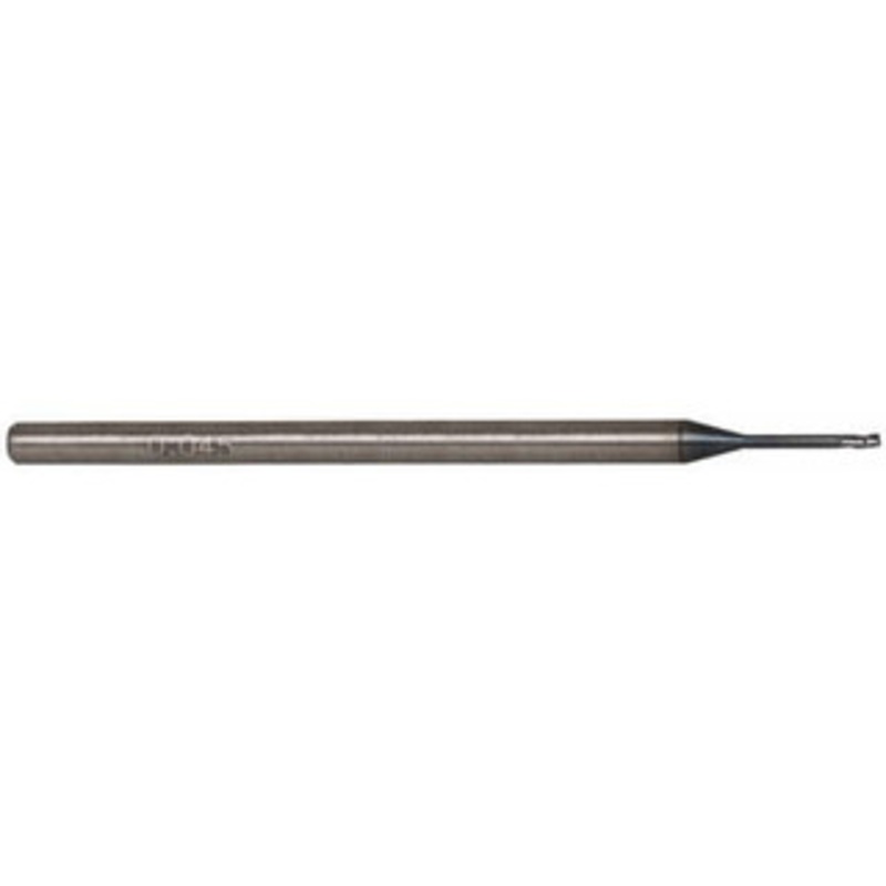 Accupro 0.045, 0.067 LOC, 1/8 Shank Diam, 2-1/2 OAL, 3 Flute, Solid Carbide Square End Mill Single End, AlTiN Finish, Spiral Flute, 30 Helix, Centercutting, Series Miniature 6501015 – 58747775