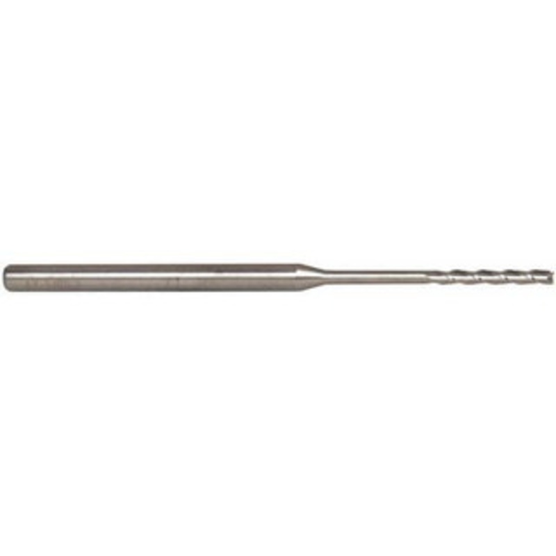 Accupro 0.065, 1/2 LOC, 1/8 Shank Diam, 2-1/2 OAL, 3 Flute, Solid Carbide Square End Mill Single End, Uncoated, Spiral Flute, 30 Helix, Centercutting, Series Miniature 6501040 – 58746587