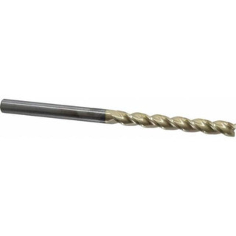 Accupro 1/2, 4 LOC, 1/2 Shank Diam, 8 OAL, 3 Flute, Solid Carbide Square End Mill Single End, ZrN Finish, Spiral Flute, 37 Helix, Centercutting, Right Hand Cut, Right Hand Flute 35050064C5 – 65250250